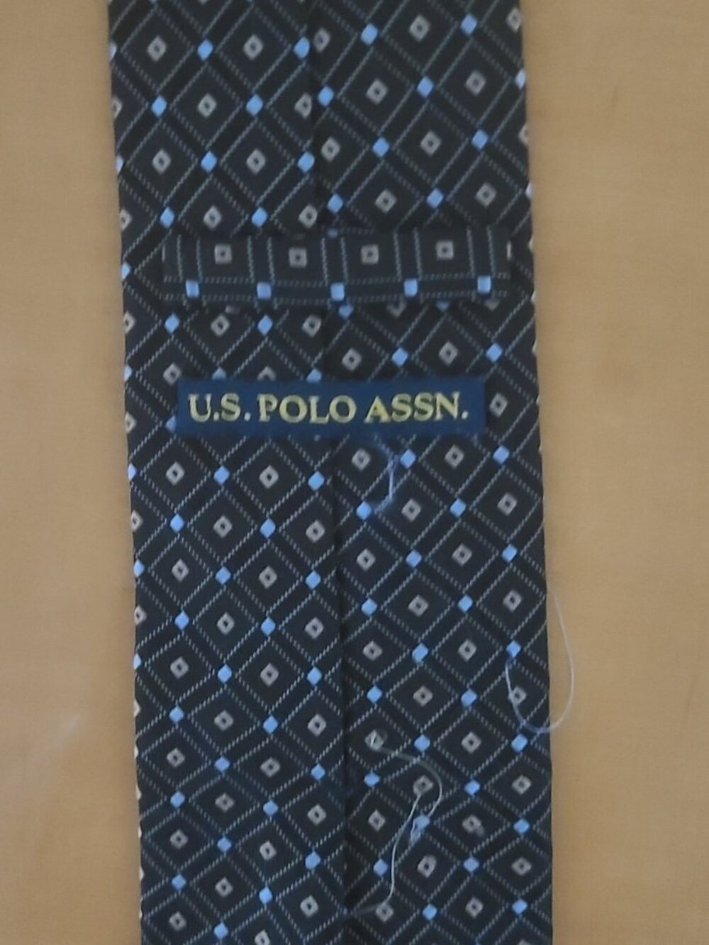 U.S. Polo Assn. Men's Necktie – Blue Diamond Pattern